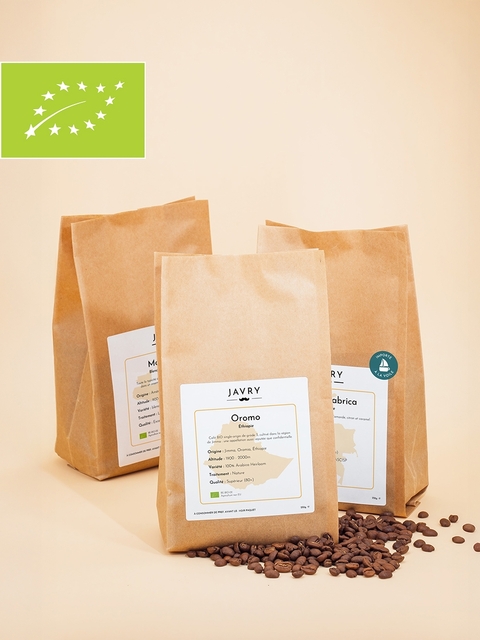 Pack Cafés BIO en grains - 3x250 gr