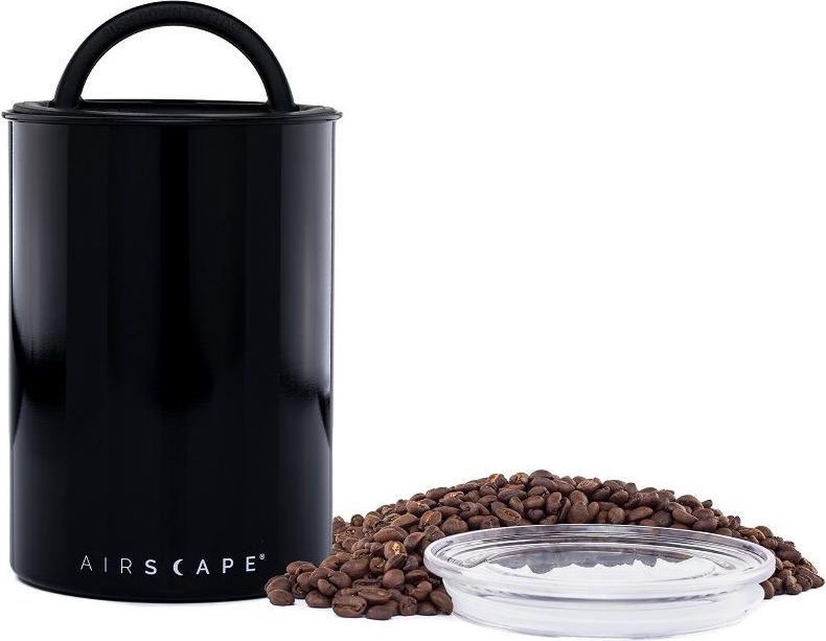 Airscape - Boîte à café hermétique métal noir 500 g