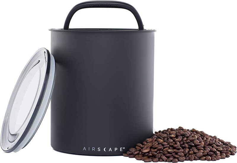Airscape Metal Tin with Air Extractor - 1kg - Matte Black 2