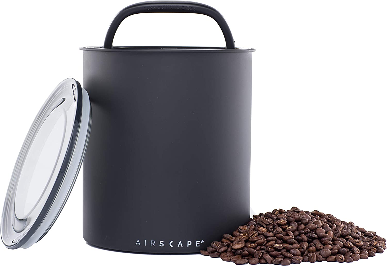 Airscape Metal Tin with Air Extractor - 1kg - Matte Black