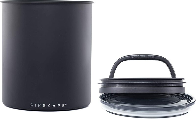 Airscape Metal Tin with Air Extractor - 1kg - Matte Black 3