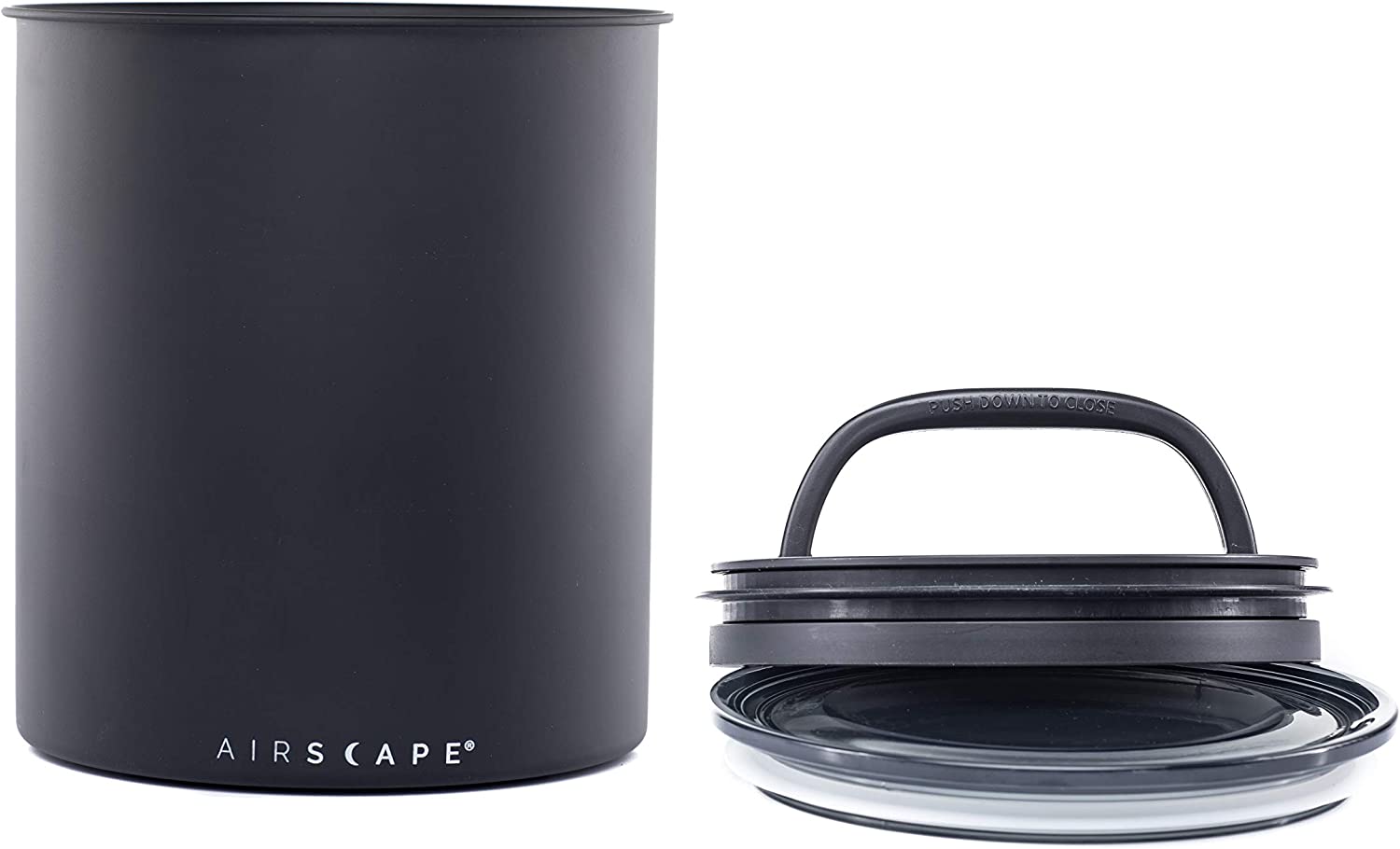 Airscape Metal Tin with Air Extractor - 1kg - Matte Black
