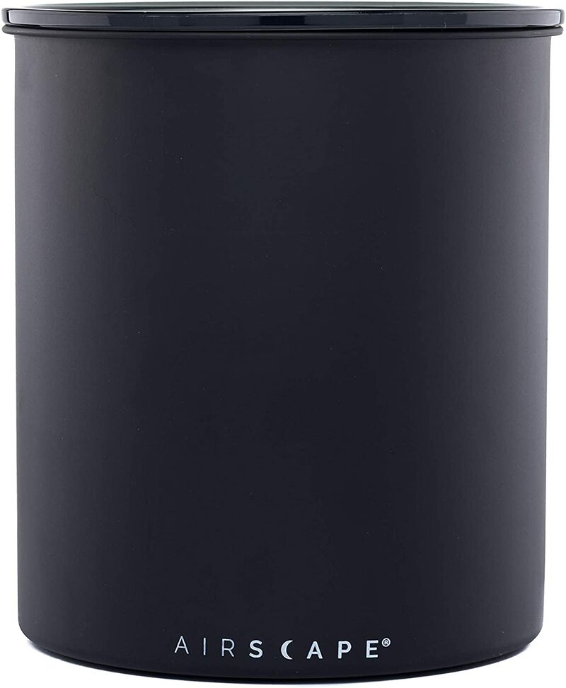 Airscape Metal Tin with Air Extractor - 1kg - Matte Black 4