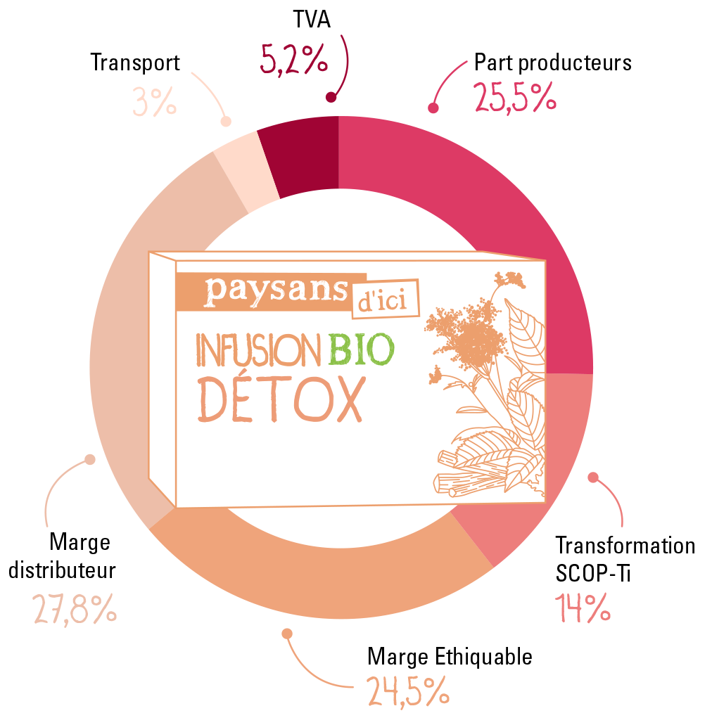 Organische detox -infusie - boeren hier - 20 zakjes