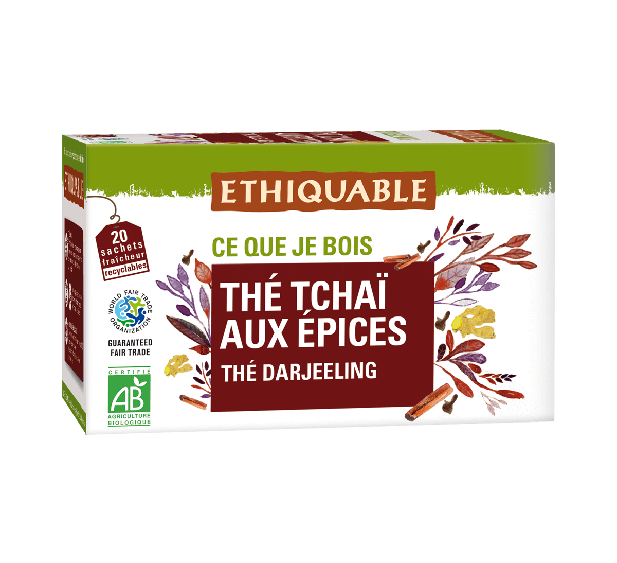 Tchai tea with Ethiquable spices - 20 sachets