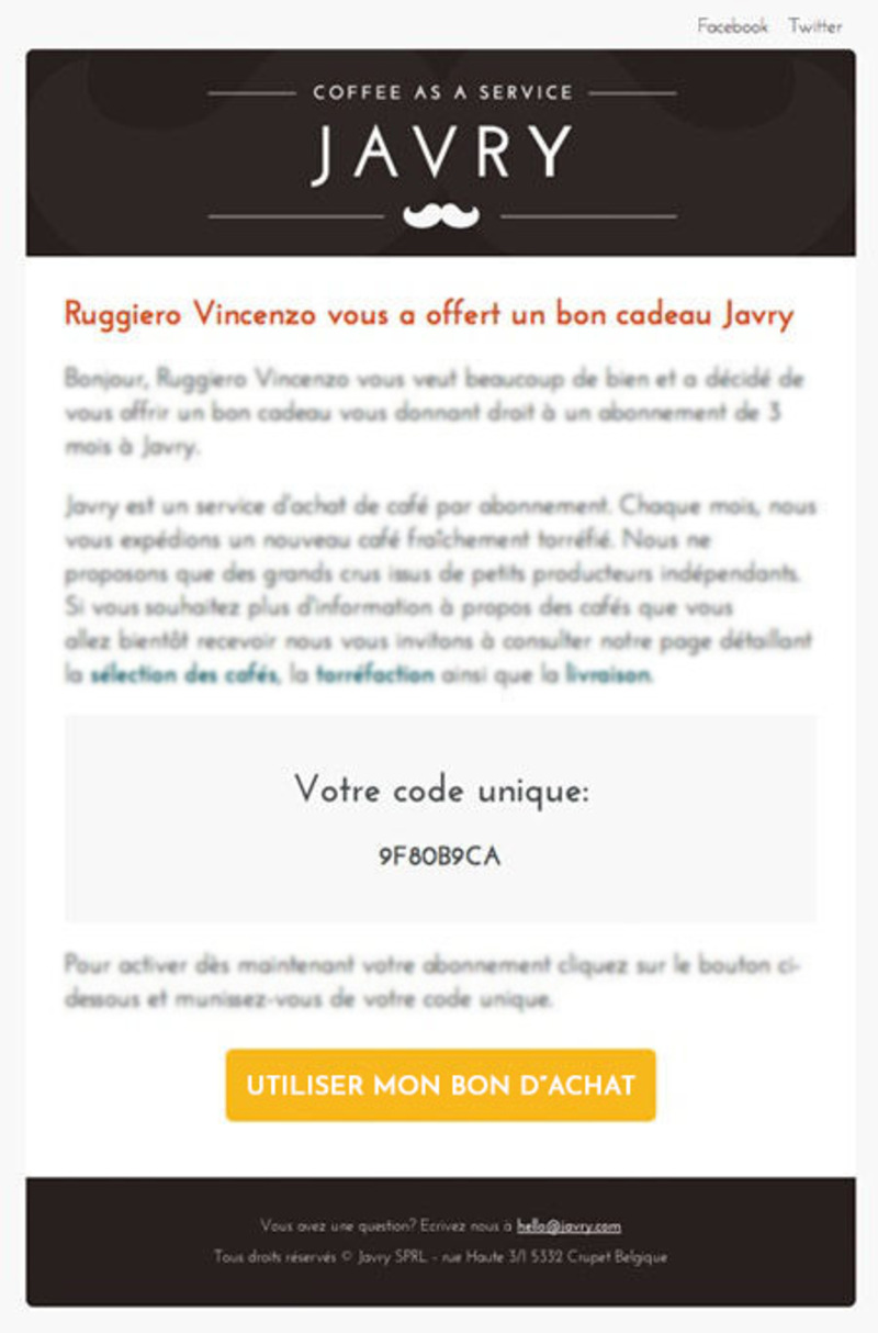 Bon cadeau - 50€ 2