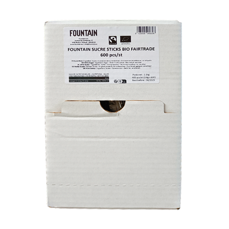 Organic and Fairtrade sugar sachets - 3,6gr - 600 pieces 2