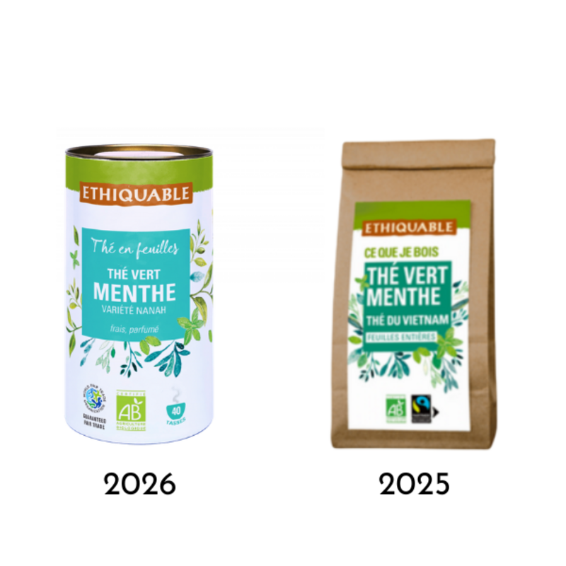 Thé vert Shan à la menthe BIO en vrac - Éthiquable - 80gr 1