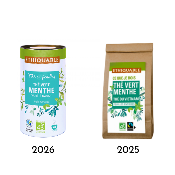Thé vert Shan à la menthe BIO en vrac - Éthiquable - 80gr